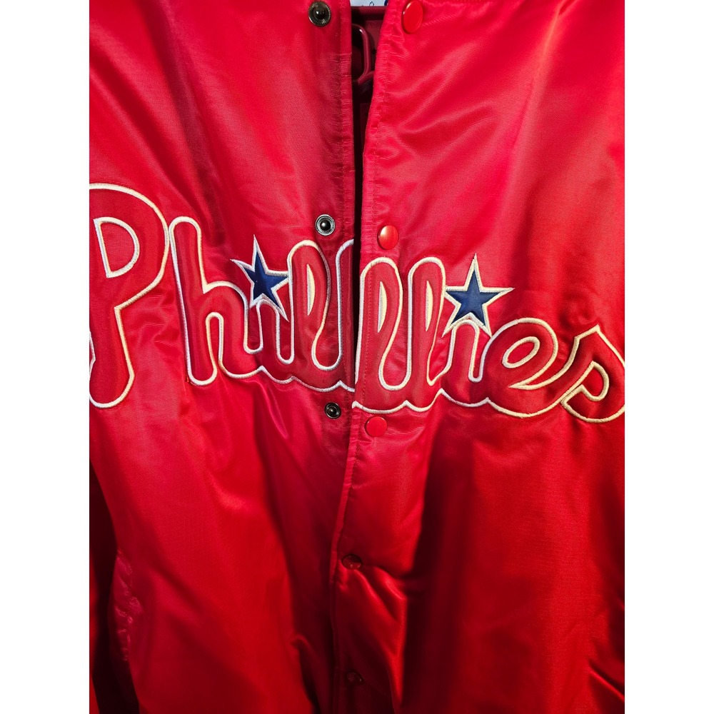 Vintage Majestic Philadelphia Phillies MLB Satin Dugout Jacket Mens 4X Big &Tall